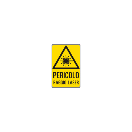 Cartello pericolo raggio laser EN ISO 7010