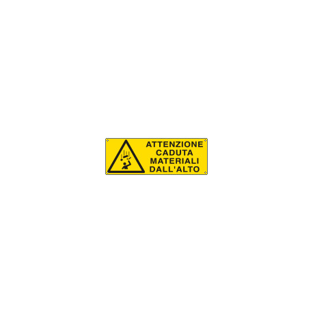 Cartello pericolo caduta oggetti EN ISO 7010