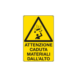Cartello pericolo caduta oggetti EN ISO 7010
