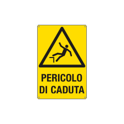 Cartello pericolo pericolo di caduta EN ISO 7010