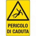 Cartello pericolo pericolo di caduta EN ISO 7010