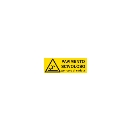 Etichetta adesiva pavimento scivoloso pericolo caduta EN ISO 7010