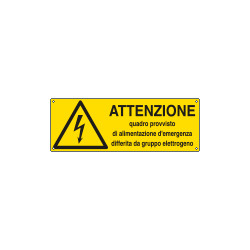 Etichetta adesiva attenzione quadro provvisto. . . EN ISO 7010