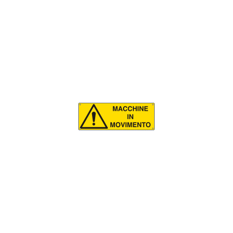 Etichetta adesiva macchine in movimento EN ISO 7010