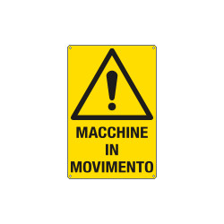 Cartello macchine in movimento EN ISO 7010