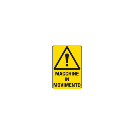 Cartello macchine in movimento EN ISO 7010