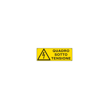 Cartello pericolo quadro sotto tensione EN ISO 7010