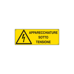 Cartello pericolo apparecchiature sotto tensione EN ISO 7010