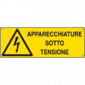 Cartello pericolo apparecchiature sotto tensione EN ISO 7010