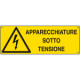 Etichetta adesiva apparecchiature sotto tensione EN ISO 7010