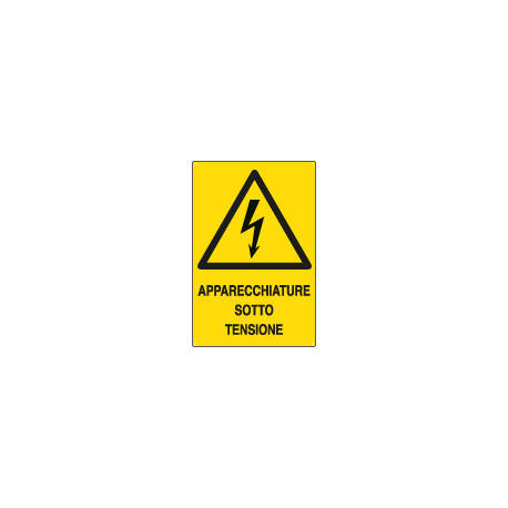 Cartello apparecchiature sotto tensione EN ISO 7010