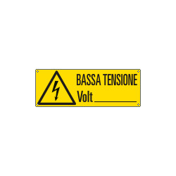 Cartello pericolo tensione Volt. EN ISO 7010