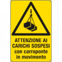Cartello attenzione ai carichi sospesi EN ISO 7010