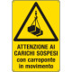 Cartello attenzione ai carichi sospesi EN ISO 7010