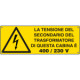 Etichetta la tensione del secondario della cabina. . . EN ISO 7010
