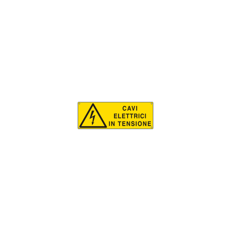 Etichetta adesiva cavi elettrici in tensione EN ISO 7010