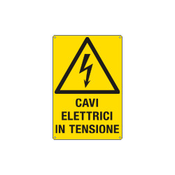 Cartello cavi elettrici in tensione EN ISO 7010