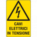 Cartello cavi elettrici in tensione EN ISO 7010