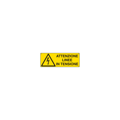 Cartello pericolo linee in tensione EN ISO 7010