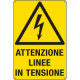 Cartello attenzione linee in tensione EN ISO 7010