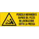 Cartello pericolo movim. rapido pezzo in lav. sotto pressa EN ISO 7010