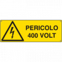 Etichetta adesiva pericolo 400 volt. EN ISO 7010