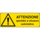 Cartello pericolo attenzione sportello automatico EN ISO 7010
