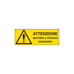 Etichetta adesiva sportello chiusura automatica EN ISO 7010