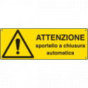 Etichetta adesiva sportello chiusura automatica EN ISO 7010