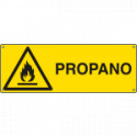 Etichetta adesiva pericolo propano EN ISO 7010