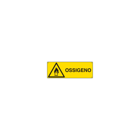 Cartello pericolo ossigeno EN ISO 7010