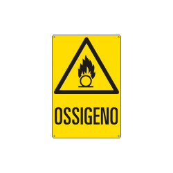 Cartello pericolo ossigeno EN ISO 7010