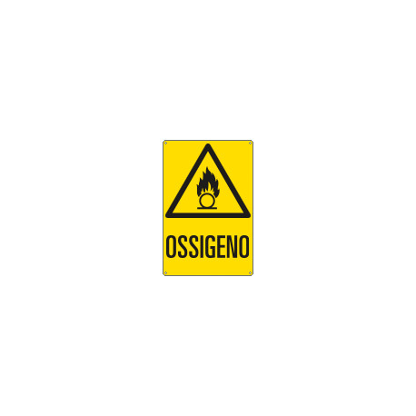 Cartello pericolo ossigeno EN ISO 7010