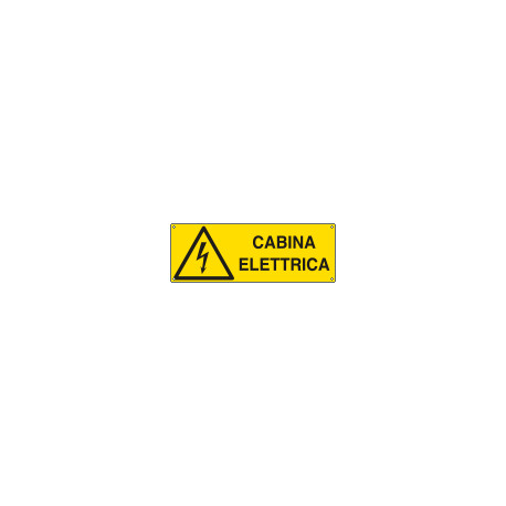 Etichetta adesiva pericolo cabina elettrica EN ISO 7010