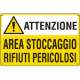 Cartello AREA STOCCAGGIO RIFIUTI PERICOLOSI EN ISO 7010
