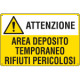 Cartello AREA DEPOSITO TEMPORANEO RIFIUTI PERICOLOSI EN ISO 7010