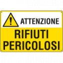 Cartello Attenzione RIFIUTI pericolosi EN ISO 7010