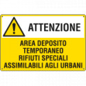 Cartello AREA DEPOSITO TEMPORANEO RIFIUTI URBANI EN ISO 7010