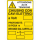 Cartello chiusino cavi elettrici attenzione alta tens. UNI EN ISO 7010
