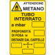 Cartello tubo interrato attenzione metano EN ISO 7010