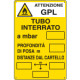 Cartello tubo interrato attenzione GPL EN ISO 7010