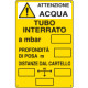 Cartello tubo interrato attenzione acqua EN ISO 7010