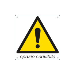 Etichetta simbolo pericolo più spazio scrivibile EN ISO 7010