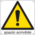 Cartello simbolo pericolo più spazio scrivibile EN ISO 7010