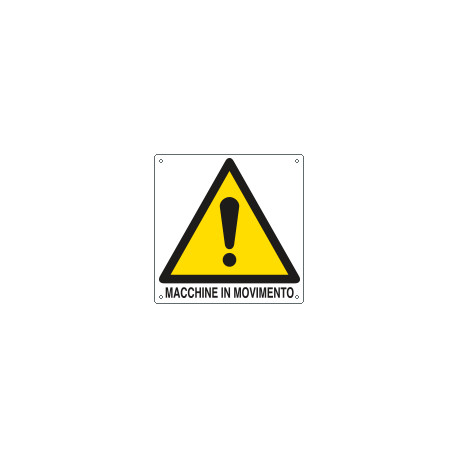 Cartello pericolo macchine in movimento EN ISO 7010