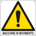 Cartello pericolo macchine in movimento EN ISO 7010