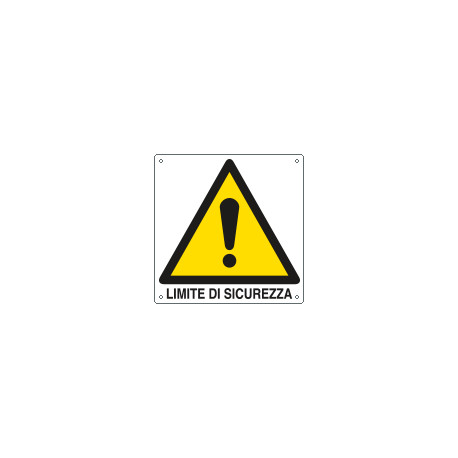 Cartello pericolo limite di sicurezza EN ISO 7010