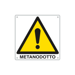 Cartello pericolo metanodotto EN ISO 7010