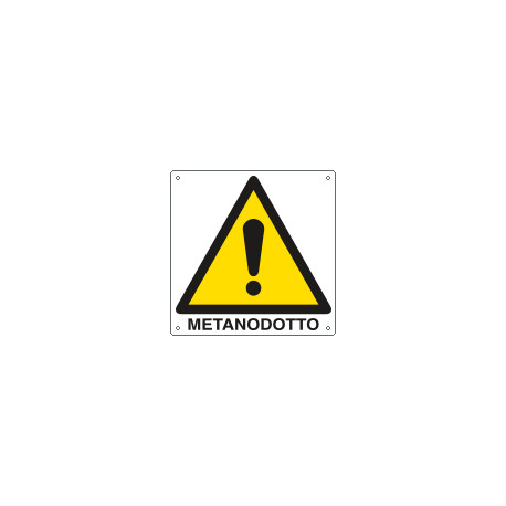 Cartello pericolo metanodotto EN ISO 7010