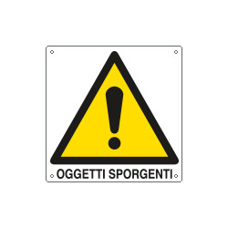Cartello pericolo oggetti sporgenti EN ISO 7010